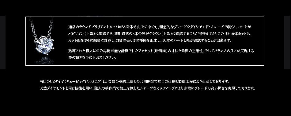 その輝きの秘密　ビーナスカット　16ハート＆アロー ネックレス ミッドタウンコレクション